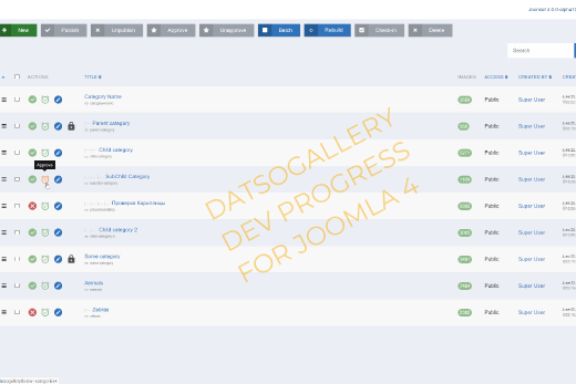 DatsoGallery dev progress for Joomla 4