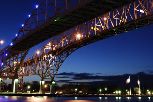 Blue Water Bridge Panoramic Wallpaper